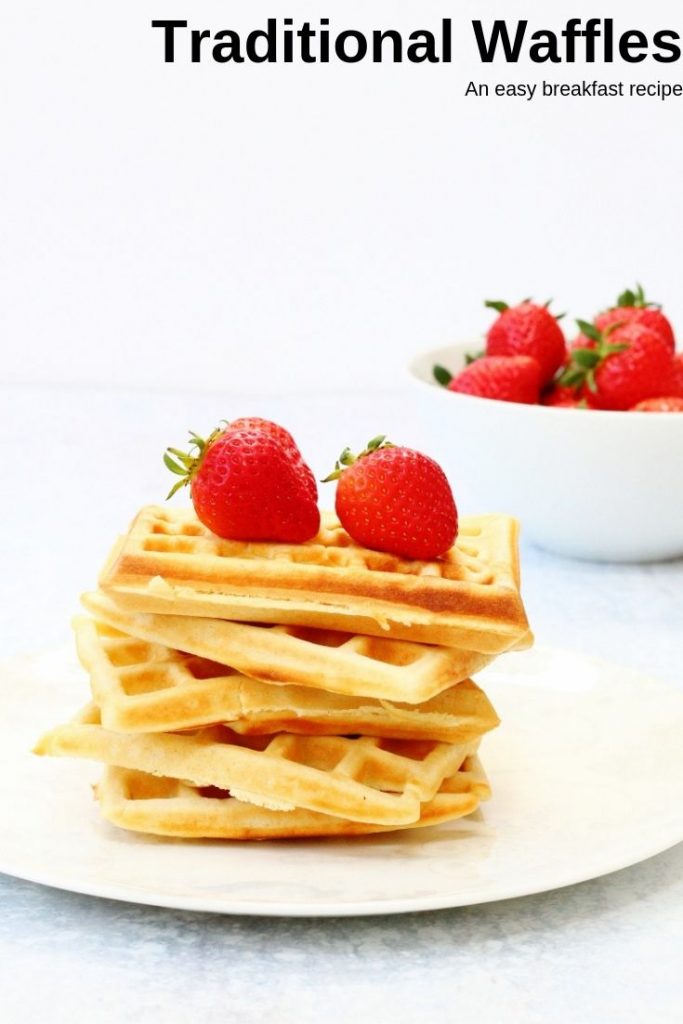 Traditional waffles pin image