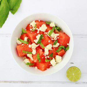 Watermelon and feta salad