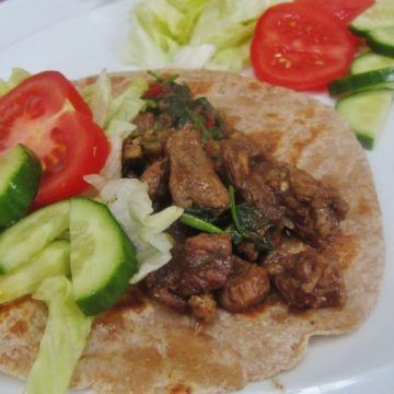easy lamb stir fry with chapatis
