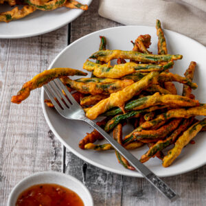 Plate of green bean fries