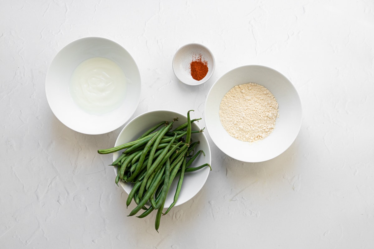 Ingredients for green bean fries