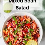 Caribbean mixed bean salad pin image