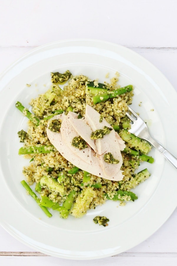 quinoa pesto chicken salad