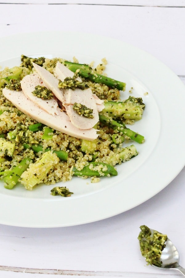 quinoa pesto chicken salad