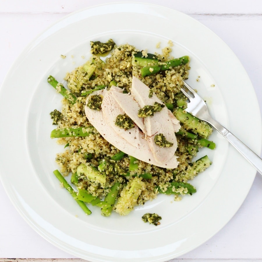 Pesto chicken salad