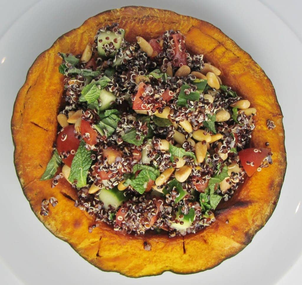 Kabocha Squash stuffed with black quinoa