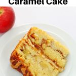 Apple cinnamon caramel cake pin image