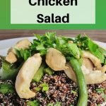 Black quinoa chicken salad pin image