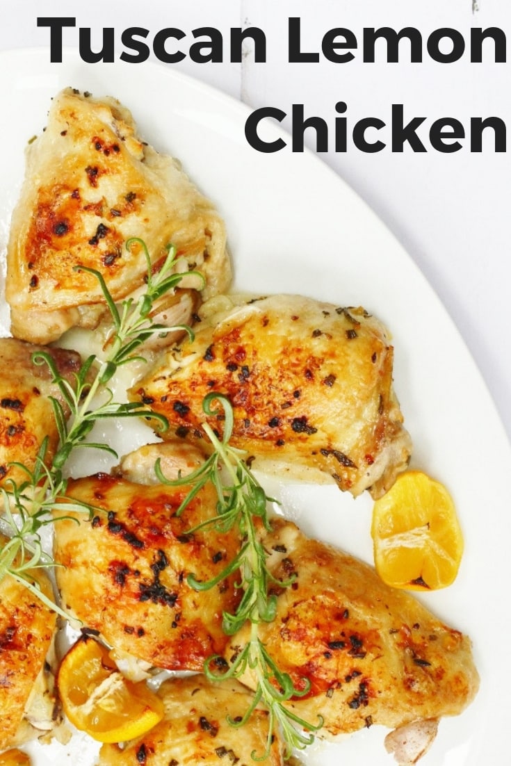 Tuscan lemon chicken pin image