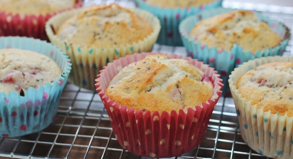 Lemon Raspberry and Chia Seed Muffins