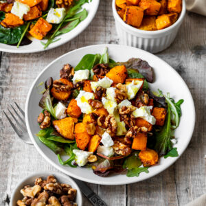 roasted butternut squash feta salad