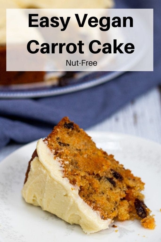 vegan carrot cake pin image