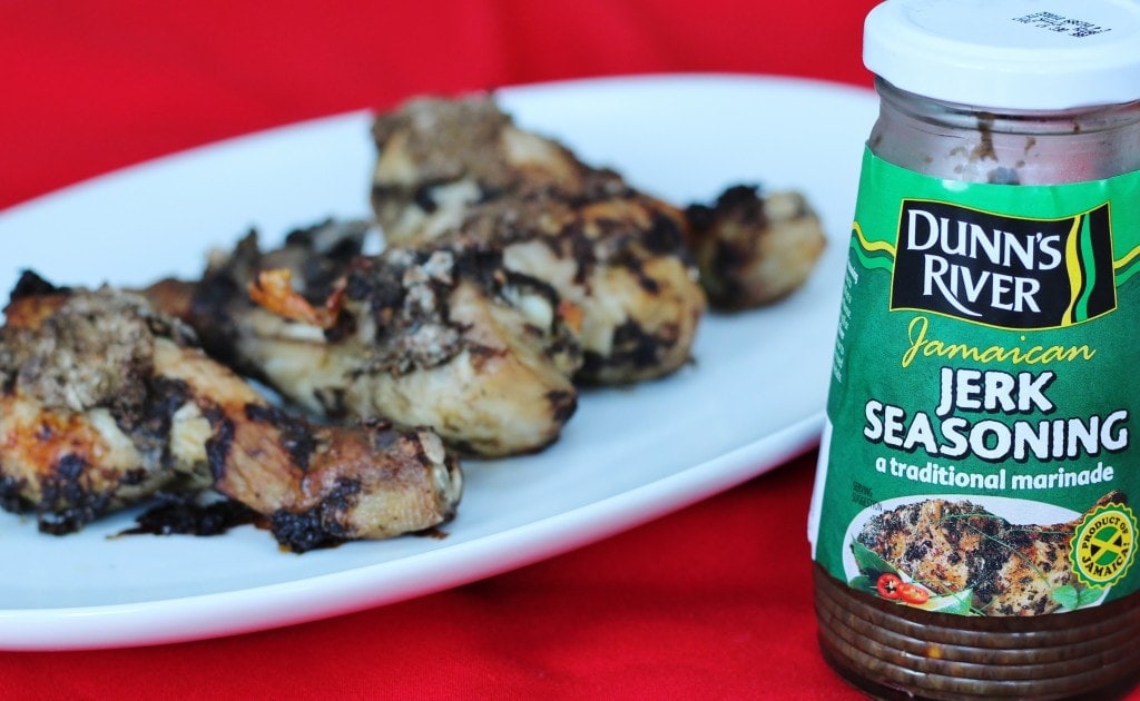 Jerk marinated chicken drumsticks with Dunns river jerk seasoning