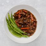 bowl of slow cooker beef bourguignon
