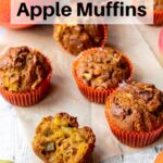 Pumpkin and apple muffins pin image