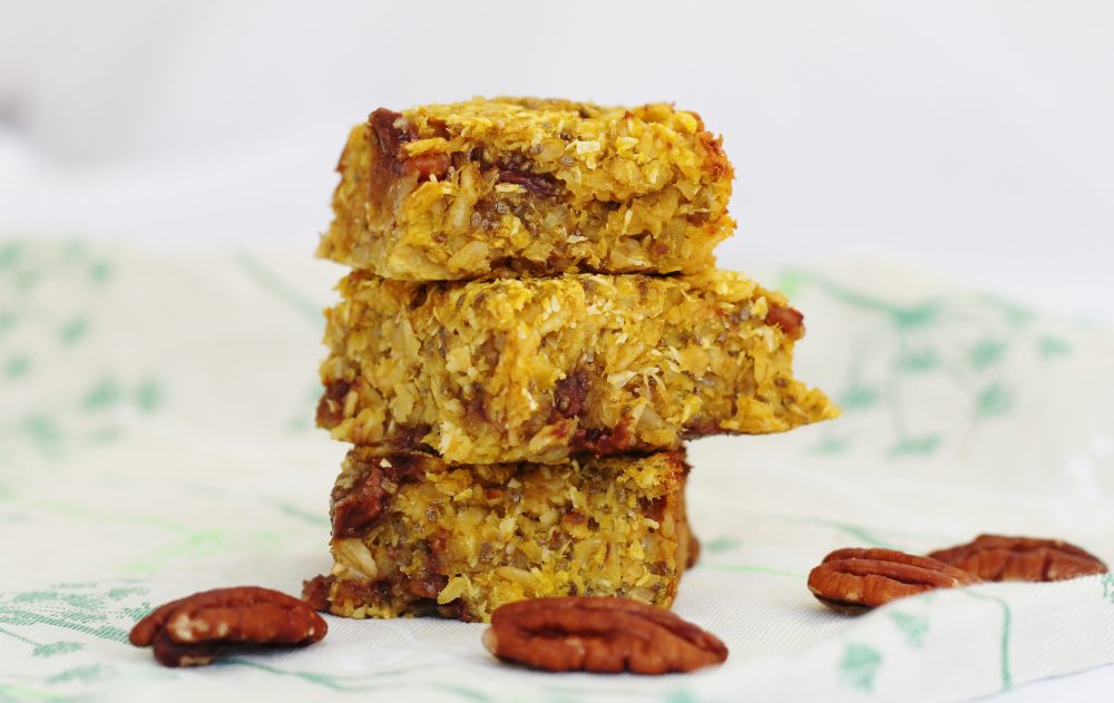 Chocolate Chip Pumpkin Cereal Bars - Searching for Spice