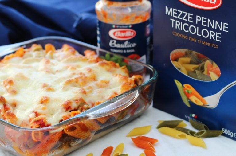 Three easy pasta recipes with Barilla - Cheesy roasted vegetable pasta bake