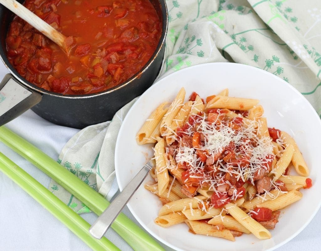 ragu made of leftover turkey