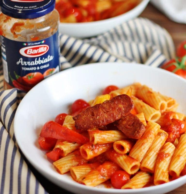 Three easy pasta recipes with Barilla - chorizo arrabiata