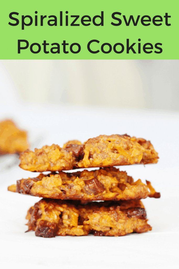 spiralised sweet potato cookies pin image