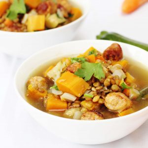 Lentil Sausage and Vegetable Soup