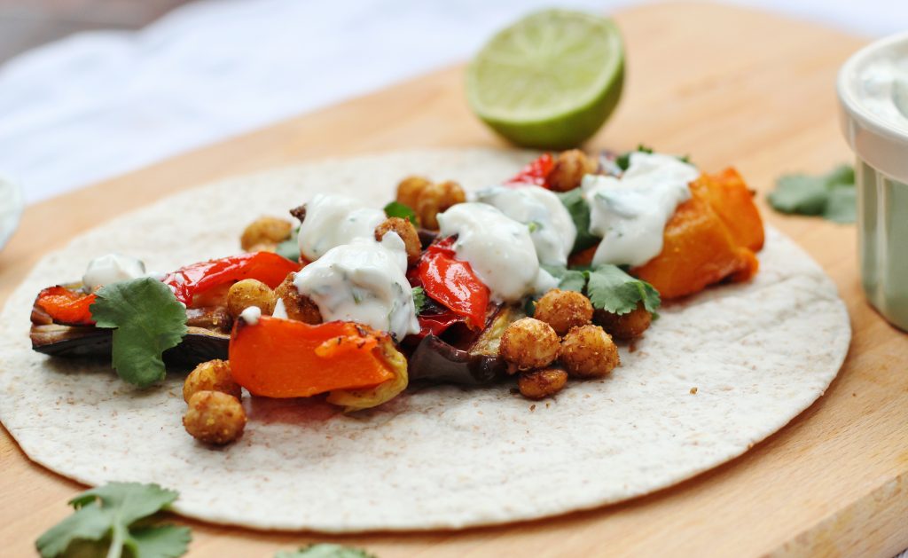 Spiced chickpea tacos