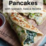 Leek pancakes with a spinach kale and ricotta filling pin image