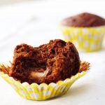 Chocolate and banana creme egg surprise muffins