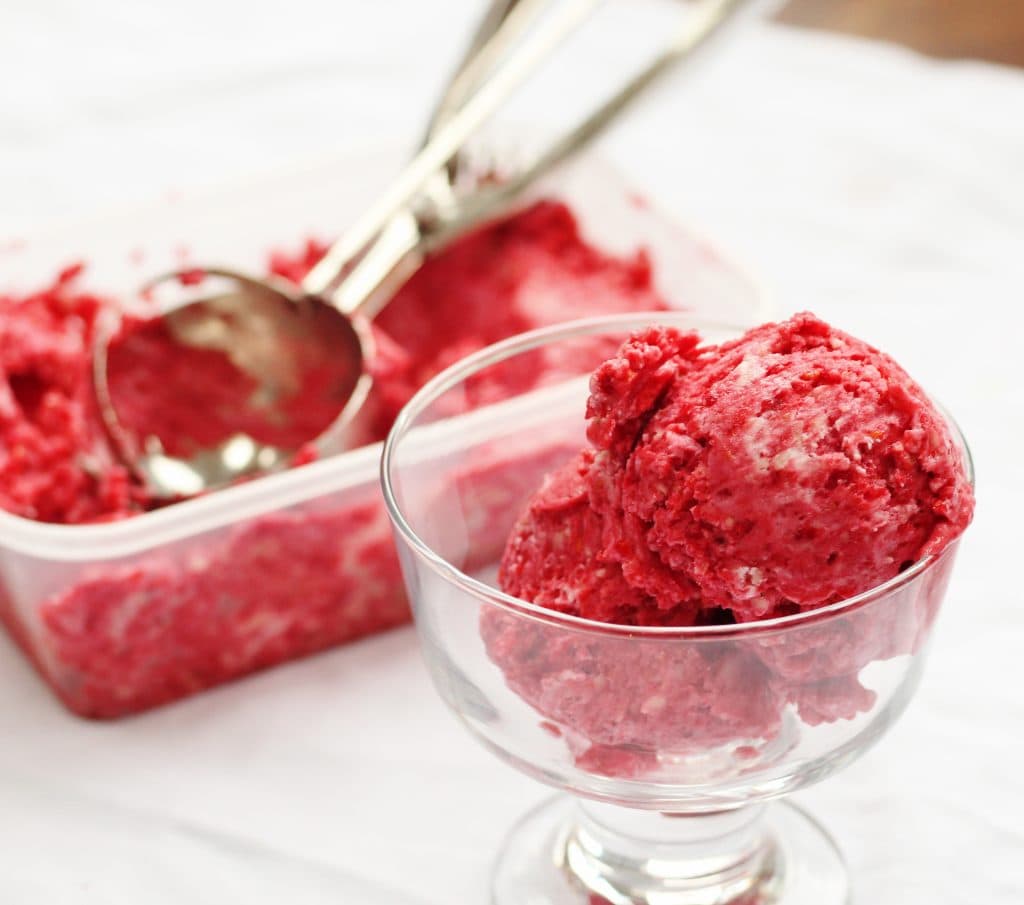 Dairy Free Raspberry Ice Cream