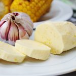 Recipe for homemade lemon garlic butter is delicious on barbecued vegetables, corn on the cob, fish or chicken.