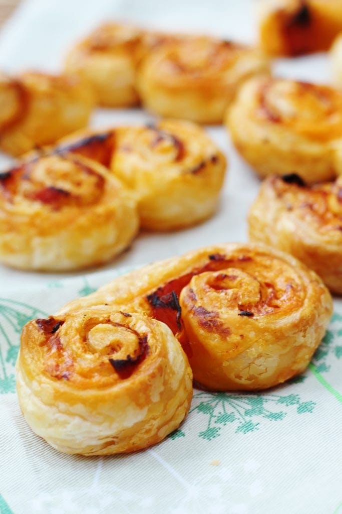 Cheesy chorizo pastries