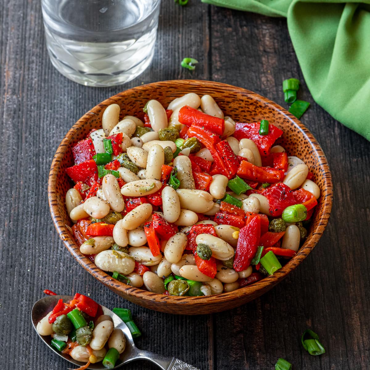 Spanish Bean Salad With Red Peppers Searching For Spice