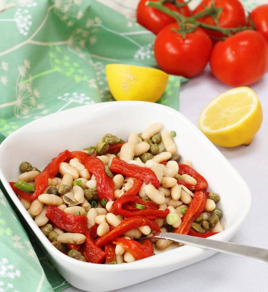 Spanish Bean Salad with Red Peppers