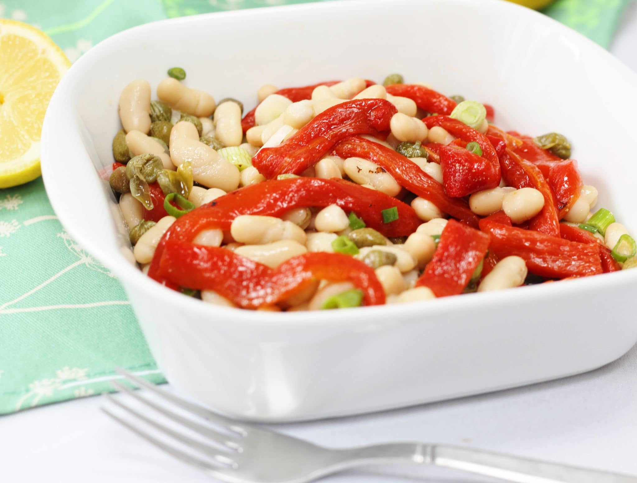 Spanish Bean Salad With Red Peppers Searching For Spice