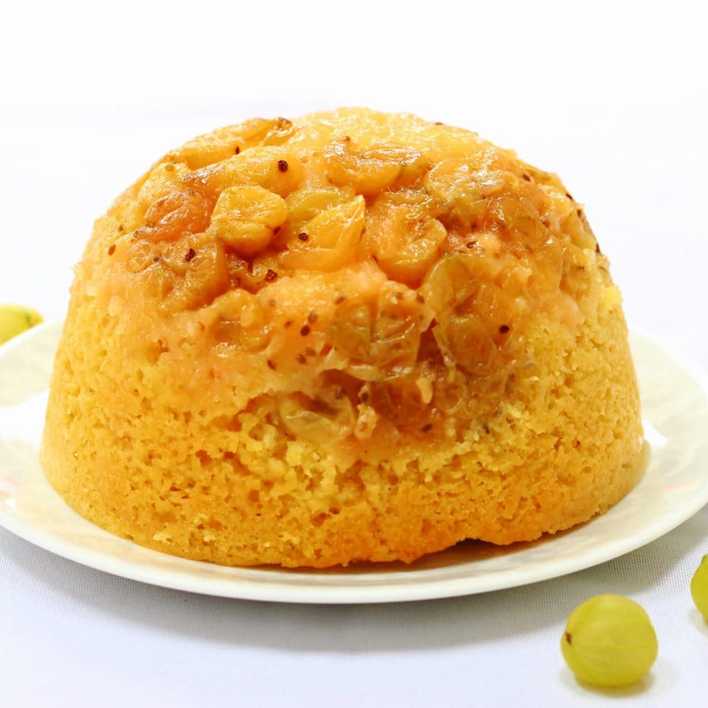 Slow cooker steamed gooseberry pudding