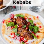 Georgian lamb kebabs pin image