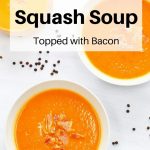 butternut squash bacon soup pin image
