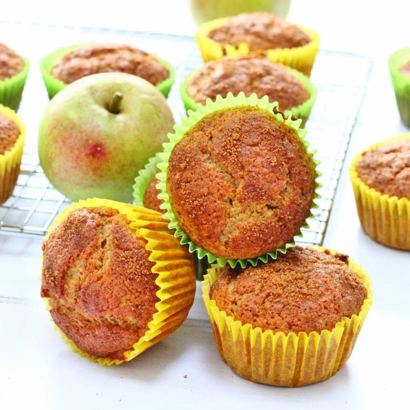 Cinnamon applesauce muffins