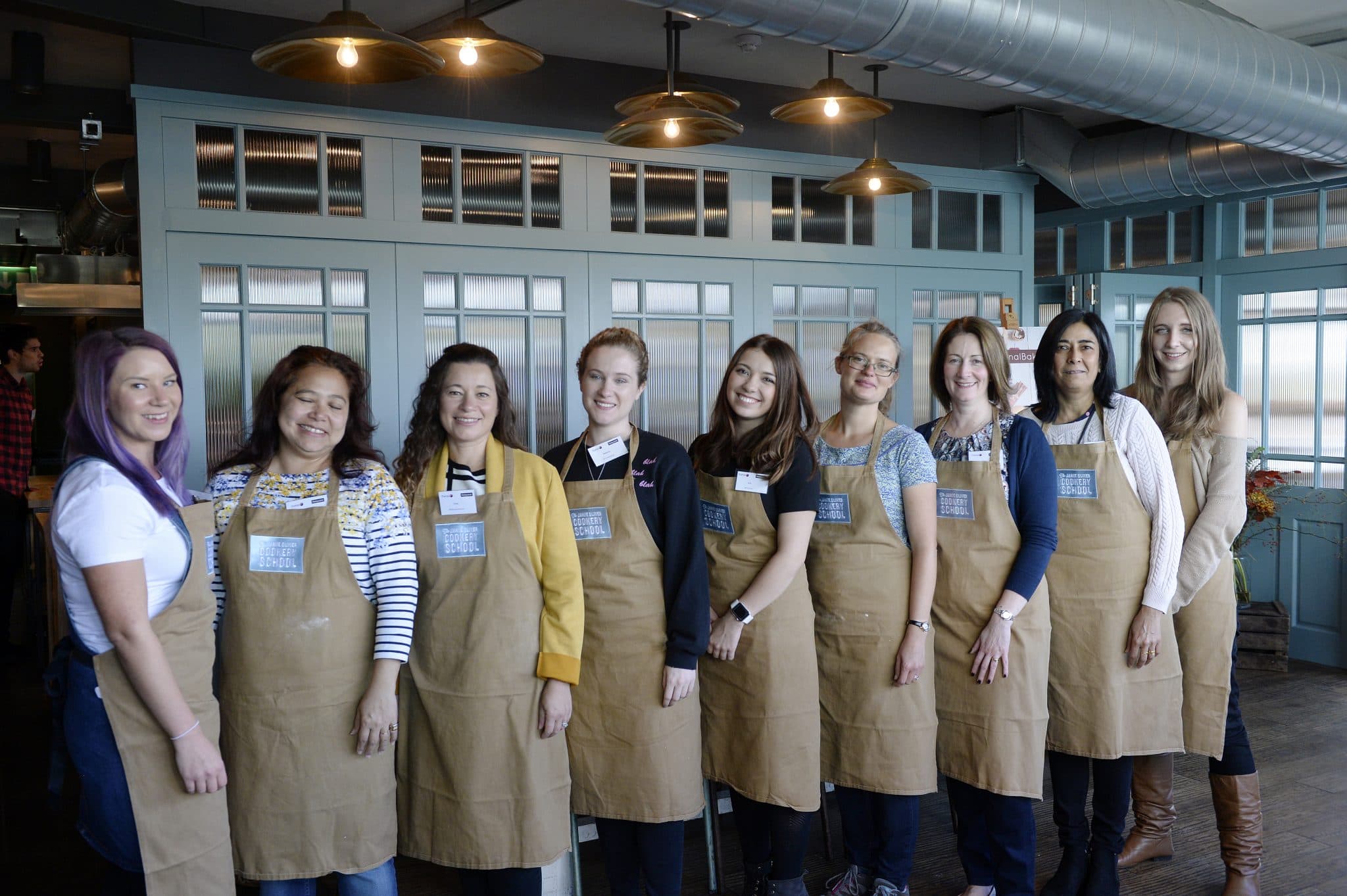 Food and lifestyle bloggers at the Jamie Oliver Cookery School