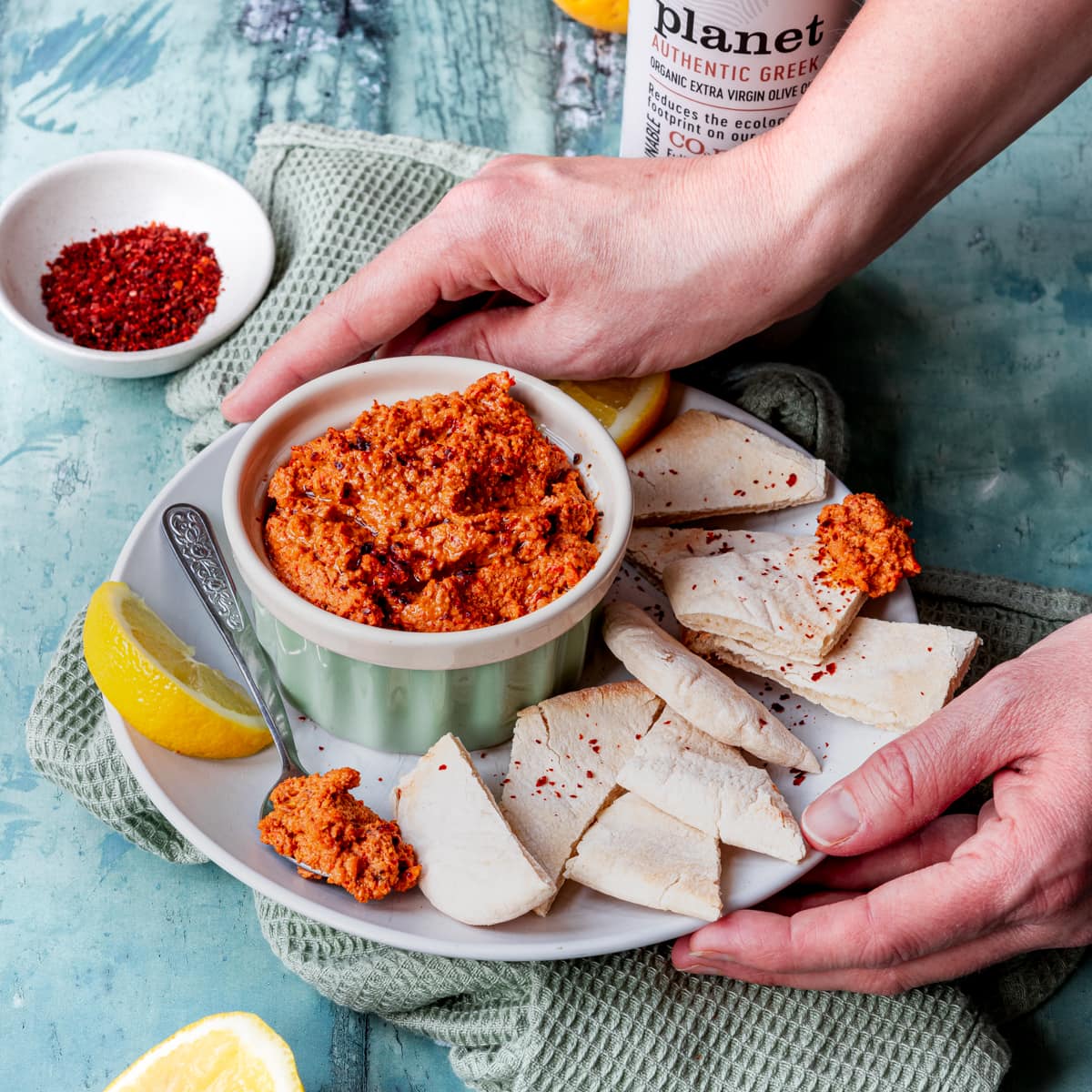 Easy Muhammara Recipe: Walnut and Red Pepper Dip - Searching for Spice