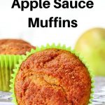 Cinnamon apple sauce muffins pin image