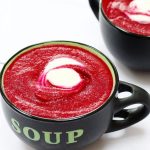 Roasted garlic and beetroot soup