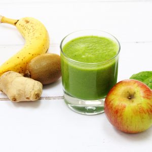 Fruity green ginger smoothie