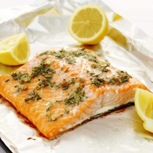 Rosemary Roasted Garlic Salmon