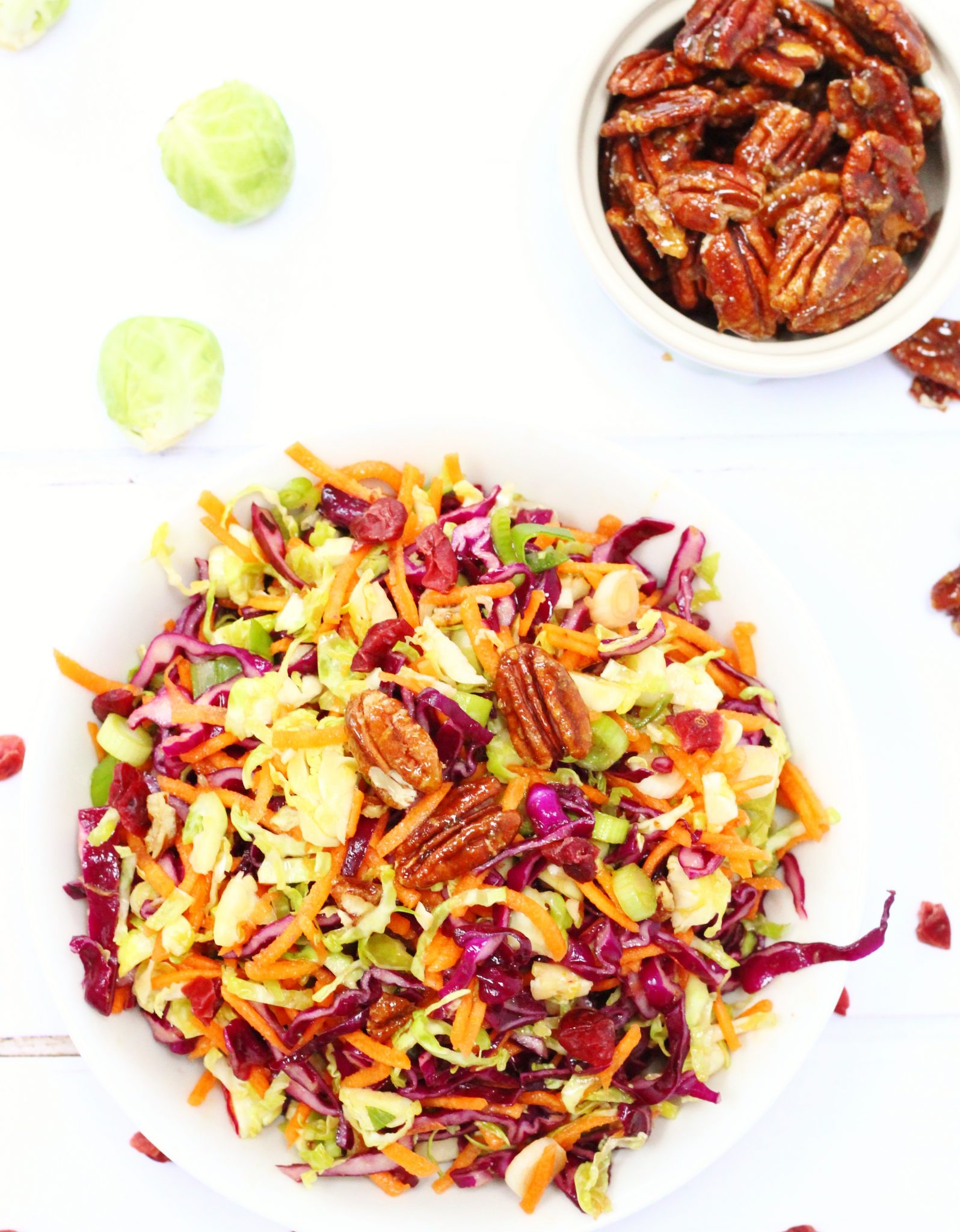 Brussel Sprout Coleslaw with Caramelised Pecans Searching for Spice