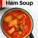 leftover ham soup pin image