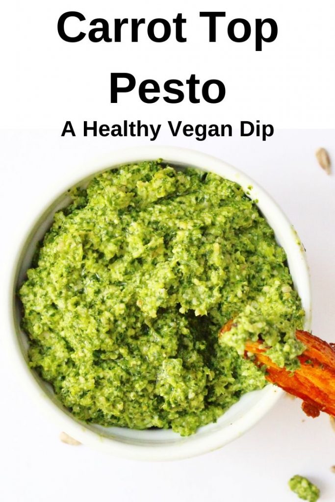 carrot top pesto pin image