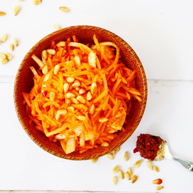 Carrot Salad with harissa dressing