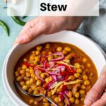 sour chickpea stew pin image