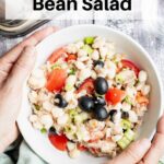 Tuna cannellini bean salad pin image
